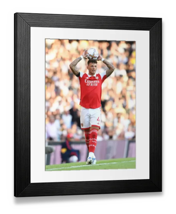 Framed Print : Arsenal's Ben White in Action: Arsenal vs. Fulham, 2022-23 Premier League
