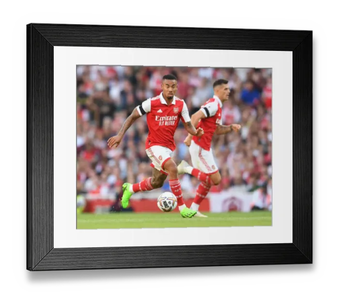 Framed Print : Gabriel Jesus in Action: Arsenal Takes on Fulham in the 2022-23 Premier League