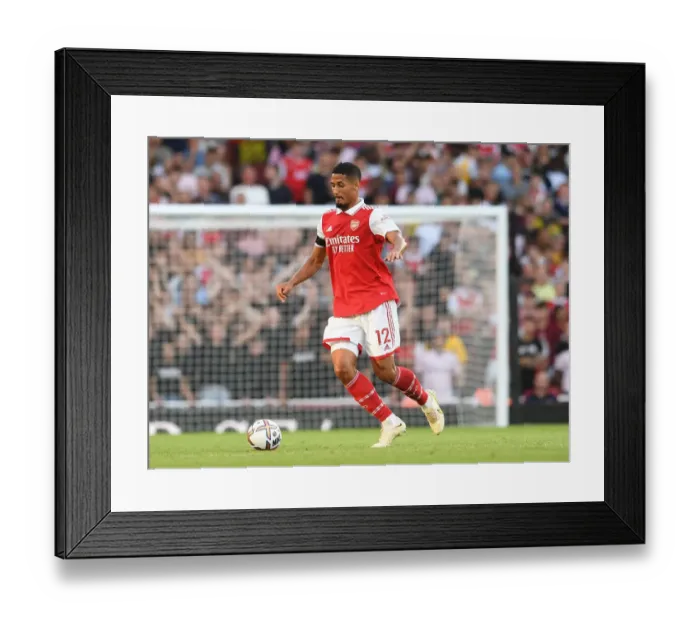 Framed Print : William Saliba's Debut Shines: Arsenal Kicks Off Premier League Season with Win Against Fulham Framed Print : William Saliba's Debut Shines: Arsenal Kicks Off Premier League Season with Win Against Fulham