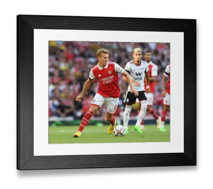 Framed Print : Martin Odegaard Shines: Arsenal's Victory Over Fulham in 2022-23 Premier League Opener