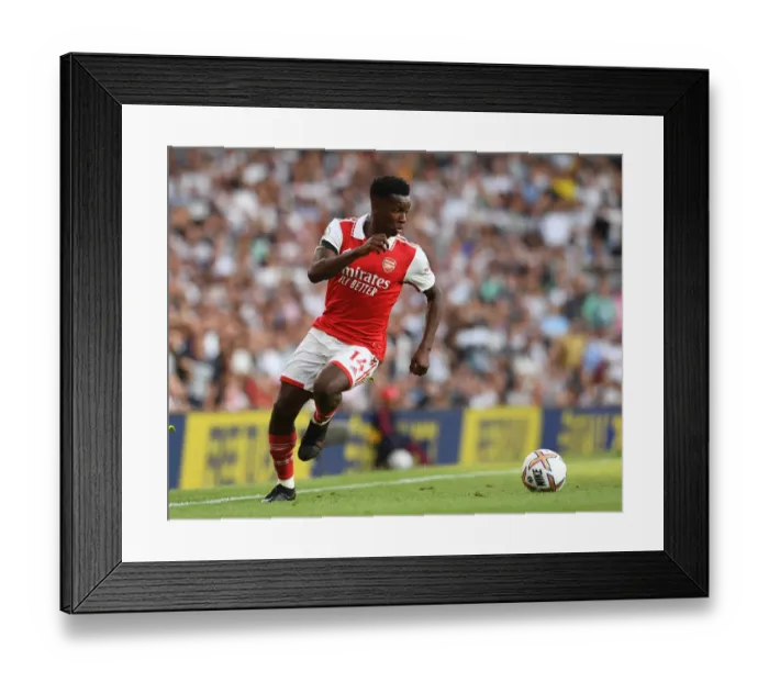 Framed Print : Arsenal's Eddie Nketiah in Action against Fulham in 2022-23 Premier League