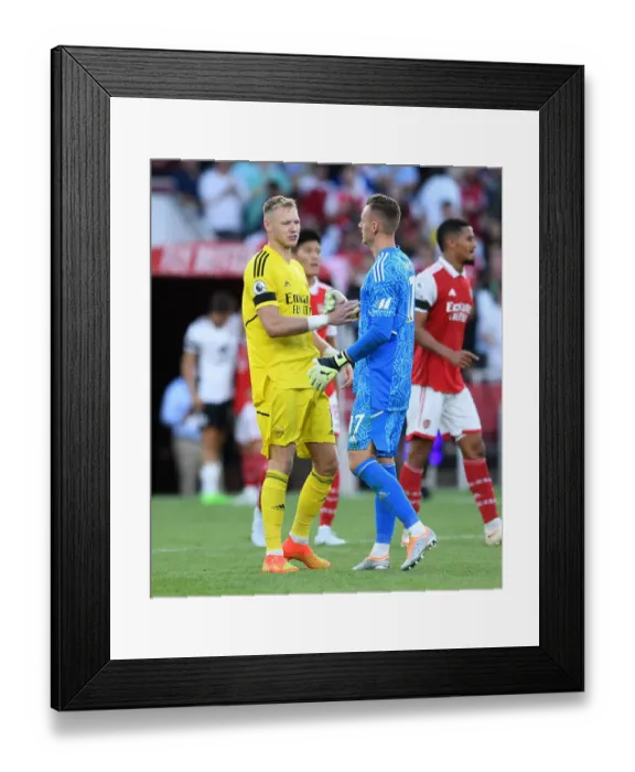 Framed Print : Arsenal Goalkeeper Showdown: Ramsdale vs. Leno in Intense Arsenal vs. Fulham Clash (2022-23) Framed Print : Arsenal Goalkeeper Showdown: Ramsdale vs. Leno in Intense Arsenal vs. Fulham Clash (2022-23)