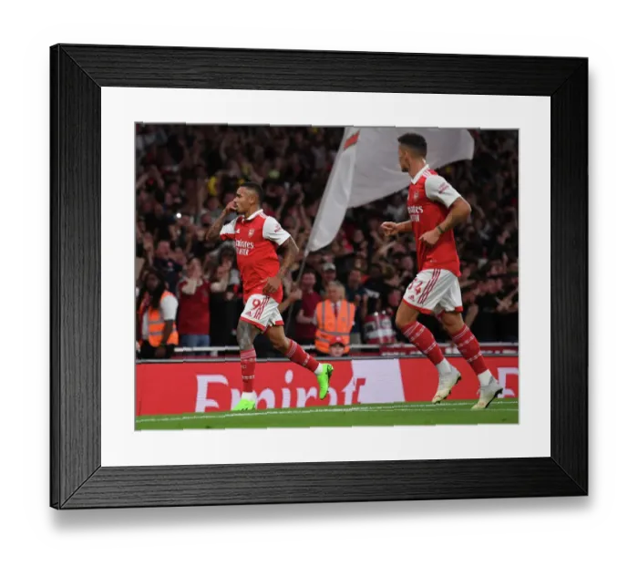 Framed Print : Gabriel Jesus Scores First Goal for Arsenal: Arsenal 1-0 Aston Villa (2022-23)
