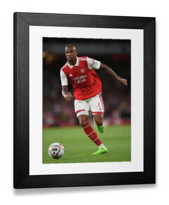 Framed Print : Gabriel Magalhaes in Action: Arsenal vs Aston Villa, Premier League 2022-23