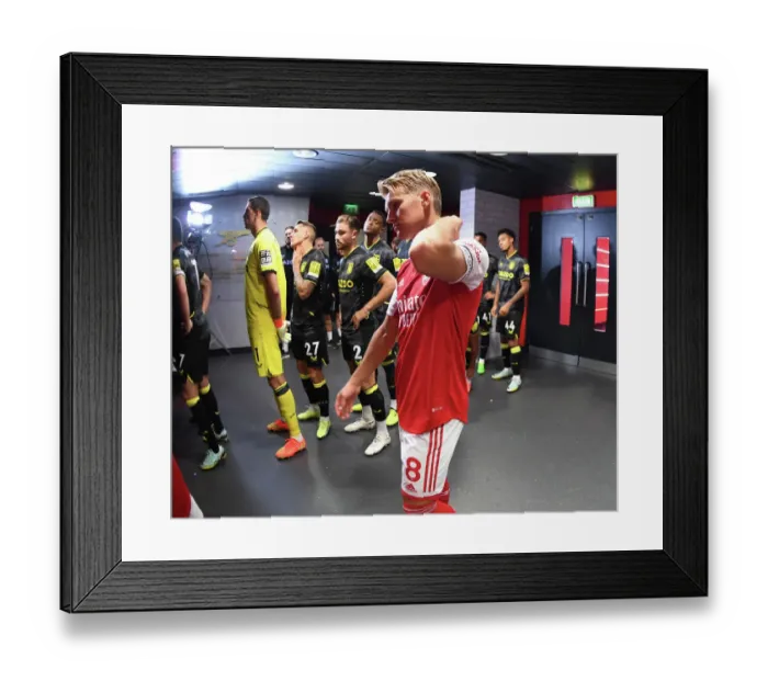 Framed Print : Arsenal's Martin Odegaard Gears Up for Arsenal v Aston Villa in 2022-23 Premier League Framed Print : Arsenal's Martin Odegaard Gears Up for Arsenal v Aston Villa in 2022-23 Premier League