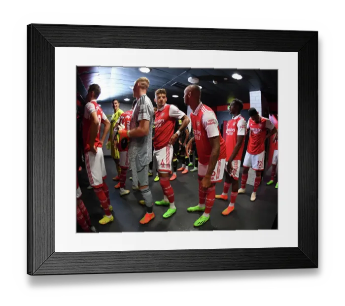 Framed Print : Arsenal's Ben White Geared Up: Arsenal vs. Aston Villa Showdown in 2022-23 Premier League