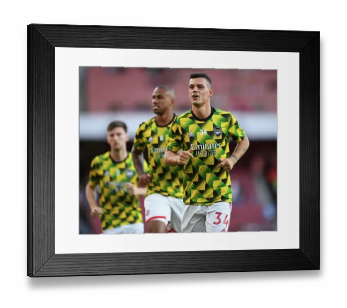 Framed Print : Granit Xhaka: Arsenal's Focus Ahead of Arsenal v Aston Villa (2022-23) Framed Print : Granit Xhaka: Arsenal's Focus Ahead of Arsenal v Aston Villa (2022-23)