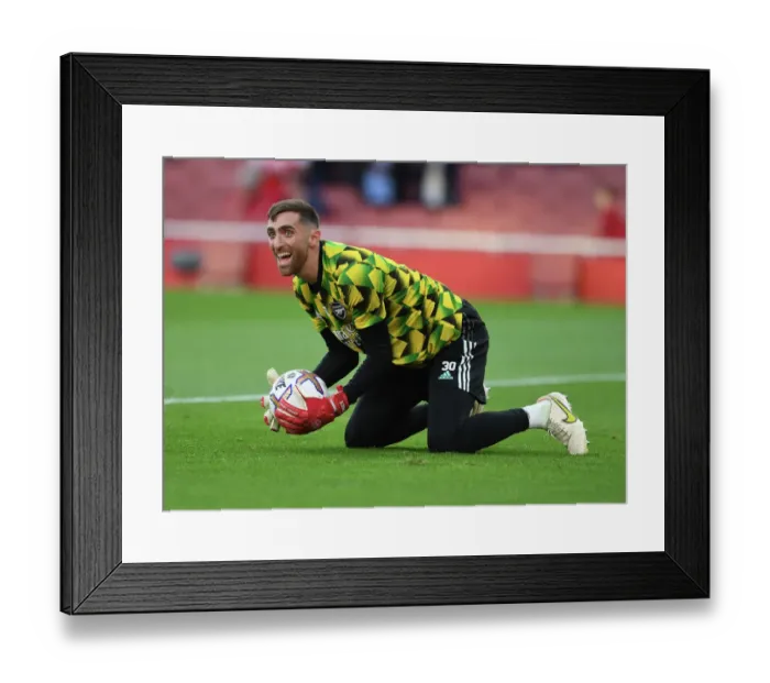 Framed Print : Arsenal FC vs Aston Villa: Matt Turner's Focused Pre-Match Ritual at Emirates Stadium (2022-23) Framed Print : Arsenal FC vs Aston Villa: Matt Turner's Focused Pre-Match Ritual at Emirates Stadium (2022-23)