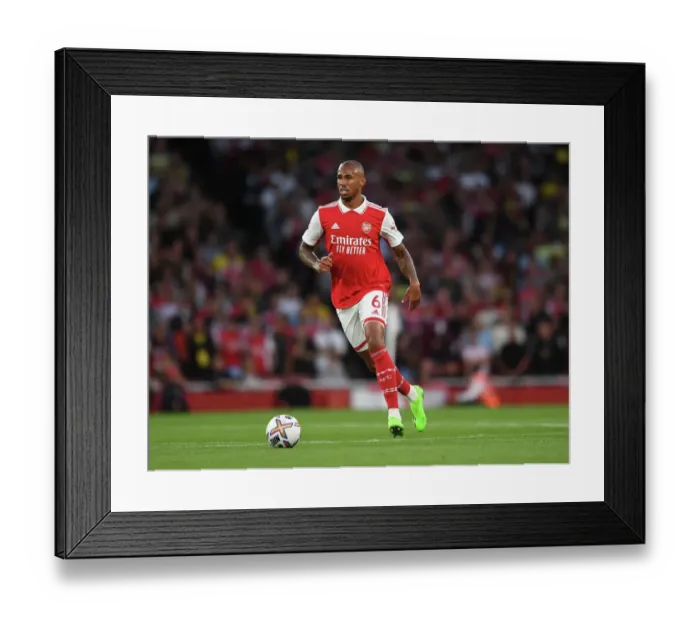 Framed Print : Arsenal's Gabriel Magalhaes in Action Against Aston Villa - Premier League 2022-23 Framed Print : Arsenal's Gabriel Magalhaes in Action Against Aston Villa - Premier League 2022-23