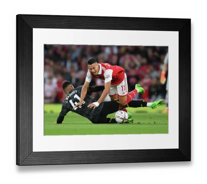 Framed Print : Arsenal's Martinelli Fouls by Aston Villa's Ramsey in 2022-23 Premier League Clash