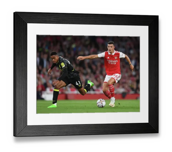 Framed Print : Arsenal's Xhaka Clashes with Villa's Ramsey in 2022-23 Premier League Showdown Framed Print : Arsenal's Xhaka Clashes with Villa's Ramsey in 2022-23 Premier League Showdown