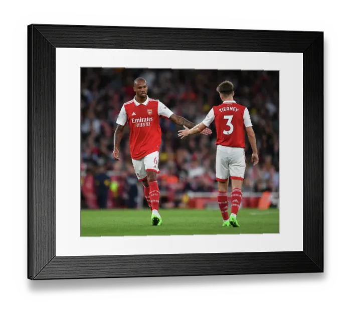 Framed Print : Arsenal's Magalhaes and Tierney Celebrate Victory: Arsenal FC vs Aston Villa, 2022-23 Premier League Framed Print : Arsenal's Magalhaes and Tierney Celebrate Victory: Arsenal FC vs Aston Villa, 2022-23 Premier League