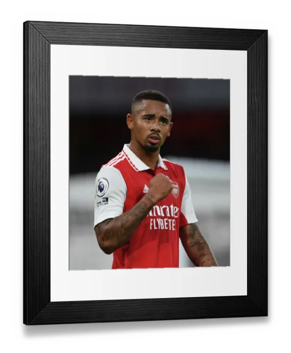 Framed Print : Gabriel Jesus Scores First Goal: Arsenal vs. Aston Villa, Premier League 2022-23