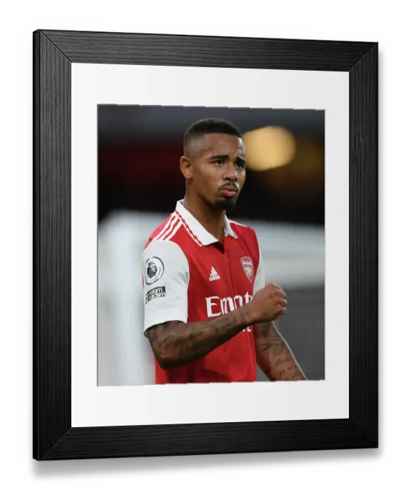 Framed Print : Gabriel Jesus Scores First Arsenal Goal: Arsenal 1-0 Aston Villa (2022-23)
