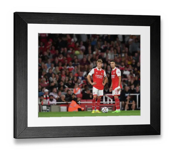 Framed Print : Arsenal's Martin Odegaard and Gabriel Martinelli in Action against Aston Villa, 2022-23 Premier League Framed Print : Arsenal's Martin Odegaard and Gabriel Martinelli in Action against Aston Villa, 2022-23 Premier League