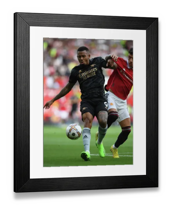 Framed Print : Gabriel Jesus vs Manchester United: Premier League Showdown (2022-23)