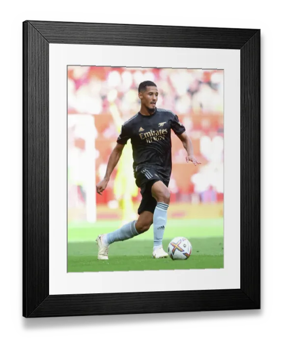 Framed Print : Manchester United vs Arsenal: Saliba's Arsenal Debut in the 2022-23 Premier League