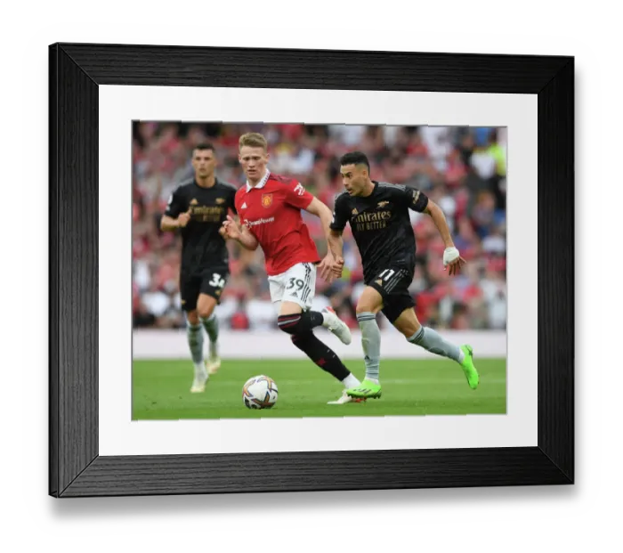 Framed Print : Martinelli vs McTominay: Battle at Old Trafford - Manchester United vs Arsenal, Premier League 2022-23 Framed Print : Martinelli vs McTominay: Battle at Old Trafford - Manchester United vs Arsenal, Premier League 2022-23