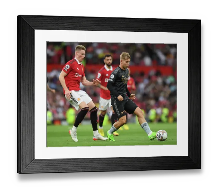 Framed Print : Smith Rowe vs. McTominay: A Premier League Showdown at Old Trafford - Arsenal vs. Manchester United, 2022-23