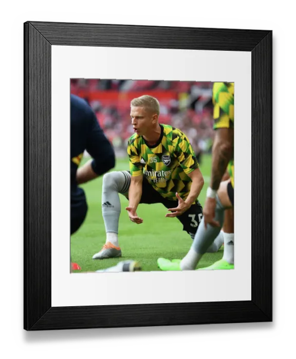 Framed Print : Zinchenko Prepares for Manchester United Showdown: Arsenal's Star Gears Up for Premier League Battle