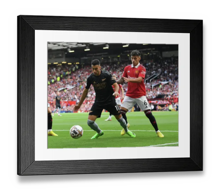 Framed Print : Martinelli vs. Martinez: A Star-Studded Clash in Manchester United vs. Arsenal Premier League Showdown (2022-23) Framed Print : Martinelli vs. Martinez: A Star-Studded Clash in Manchester United vs. Arsenal Premier League Showdown (2022-23)