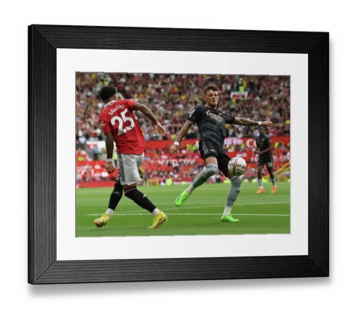 Framed Print : Ben White's Determined Performance: Arsenal Holds Manchester United in 2022-23 Premier League Showdown