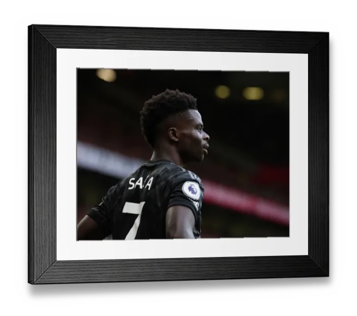 Framed Print : Saka in Action: Manchester United vs. Arsenal, Premier League 2022-23 Framed Print : Saka in Action: Manchester United vs. Arsenal, Premier League 2022-23