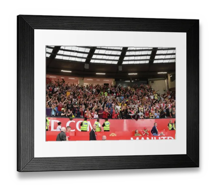 Framed Print : Arsenal Fans Reaction: Manchester United vs Arsenal - Premier League 2022-23