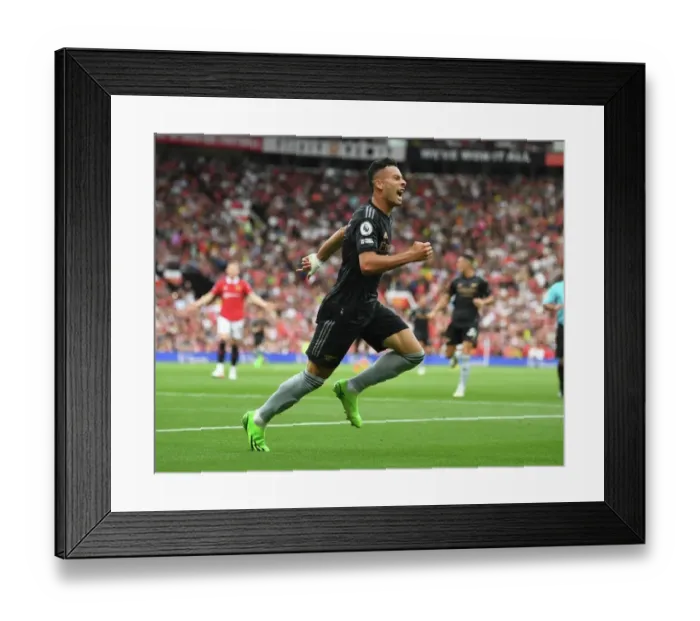 Framed Print : Disallowed Goal: Martinelli Celebrates in Manchester United vs Arsenal (2022-23) Framed Print : Disallowed Goal: Martinelli Celebrates in Manchester United vs Arsenal (2022-23)