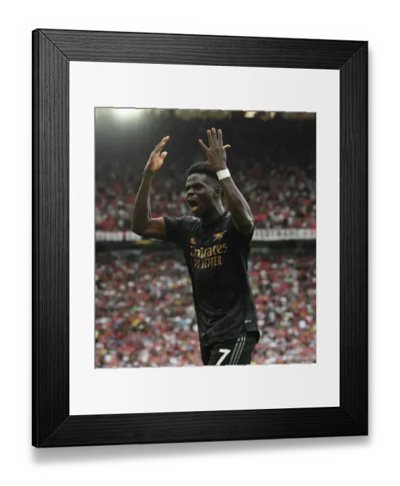 Framed Print : Saka's Stunner: Arsenal's Thrilling 1-0 Victory over Manchester United in the 2022-23 Premier League