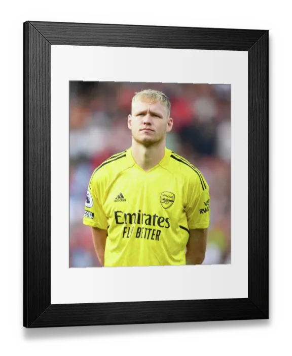 Framed Print : Ramsdale Ready: Arsenal Star Prepares for Manchester United Showdown in Premier League 2022-23