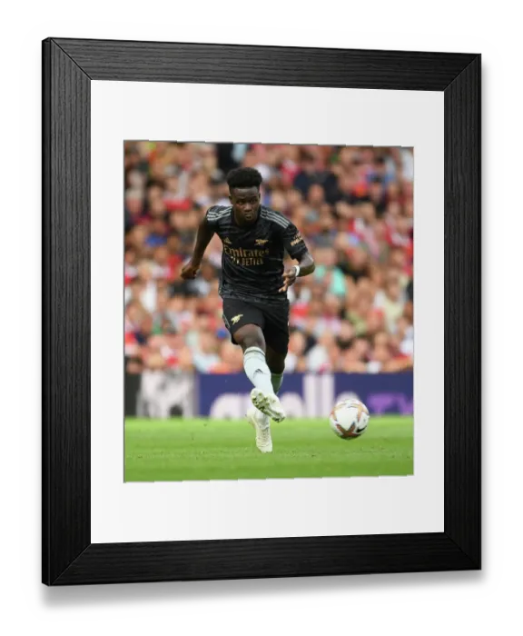 Framed Print : Bukayo Saka's Star Performance: Arsenal Triumphs over Manchester United at Old Trafford, 2022-23 Premier League