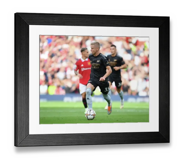 Framed Print : Intense Clash: Zinchenko vs Manchester United - Premier League Showdown (2022-23) Framed Print : Intense Clash: Zinchenko vs Manchester United - Premier League Showdown (2022-23)
