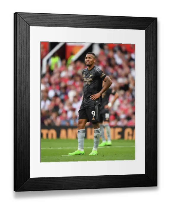 Framed Print : Gabriel Jesus: Arsenal Star Shines at Old Trafford in 2022-23 Premier League Clash vs. Manchester United