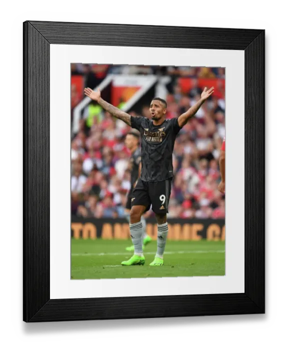 Framed Print : Gabriel Jesus: Old Trafford Showdown - Arsenal vs. Manchester United, Premier League 2022-23 Framed Print : Gabriel Jesus: Old Trafford Showdown - Arsenal vs. Manchester United, Premier League 2022-23