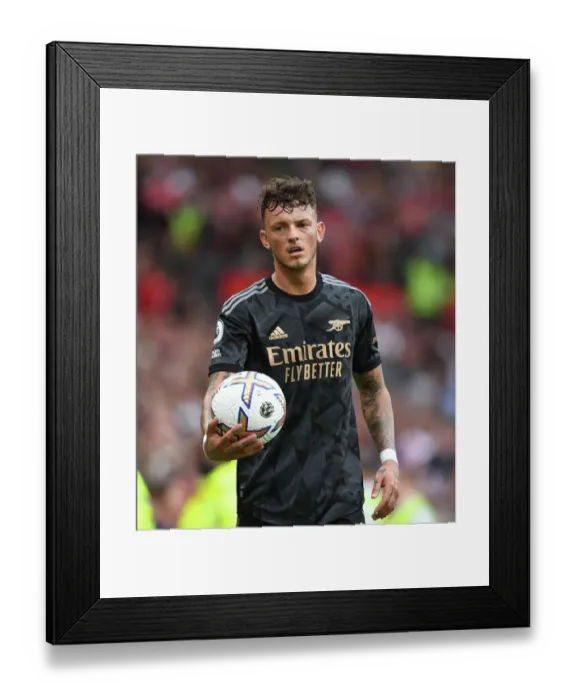Framed Print : Manchester United vs Arsenal: Battle of the Premier League Titans - Ben White in Action Framed Print : Manchester United vs Arsenal: Battle of the Premier League Titans - Ben White in Action