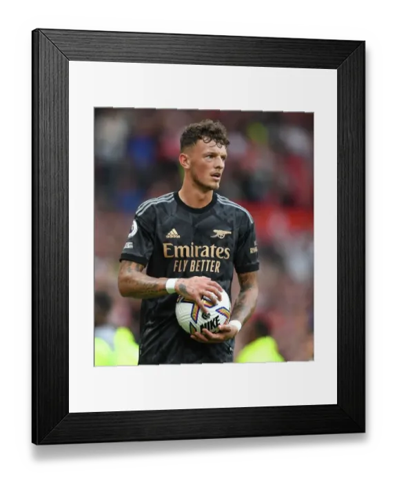 Framed Print : Arsenal's Ben White Gears Up for Manchester United Showdown: Premier League Title Battle Framed Print : Arsenal's Ben White Gears Up for Manchester United Showdown: Premier League Title Battle