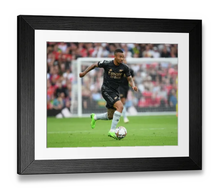 Framed Print : Gabriel Jesus in Action: Manchester United vs. Arsenal, Premier League 2022-23