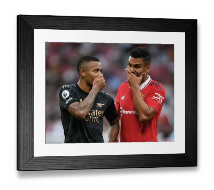 Framed Print : Gabriel Jesus and Casemiro Lock Horns: Manchester United vs. Arsenal, Premier League 2022-23 Framed Print : Gabriel Jesus and Casemiro Lock Horns: Manchester United vs. Arsenal, Premier League 2022-23