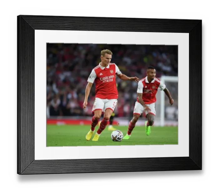 Framed Print : Martin Odegaard's Brilliant Display: Arsenal Secures Victory Over Aston Villa in Premier League Clash Framed Print : Martin Odegaard's Brilliant Display: Arsenal Secures Victory Over Aston Villa in Premier League Clash