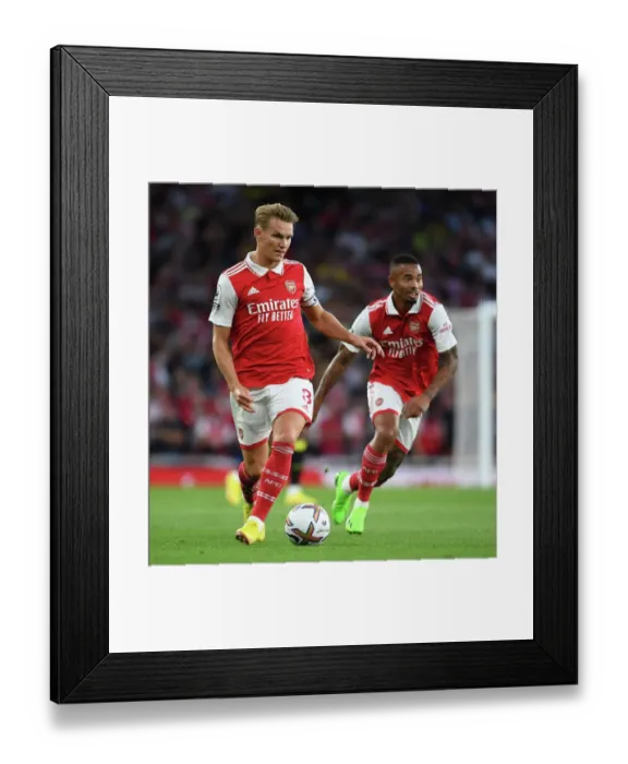 Framed Print : Martin Odegaard Shines: Arsenal's Dominance over Aston Villa in Premier League Clash