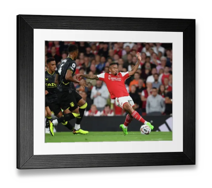 Framed Print : Gabriel Jesus in Action: Arsenal vs. Aston Villa, 2022-23 Premier League Framed Print : Gabriel Jesus in Action: Arsenal vs. Aston Villa, 2022-23 Premier League