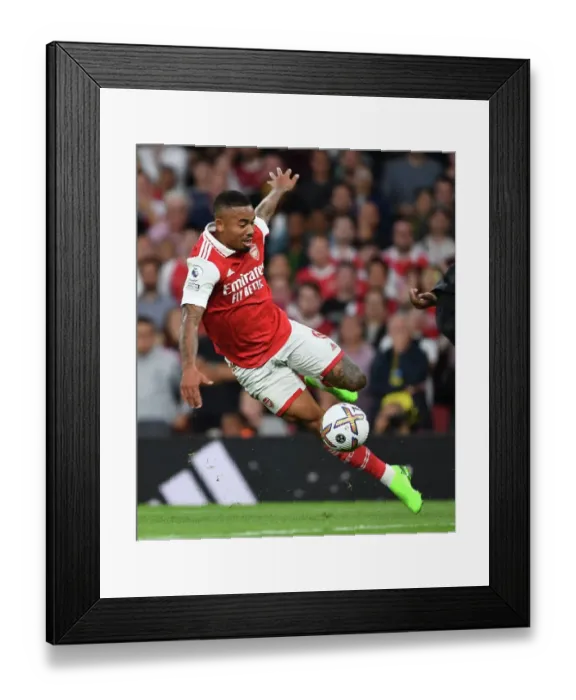 Framed Print : Gabriel Jesus in Action: Arsenal vs. Aston Villa, 2022-23 Premier League