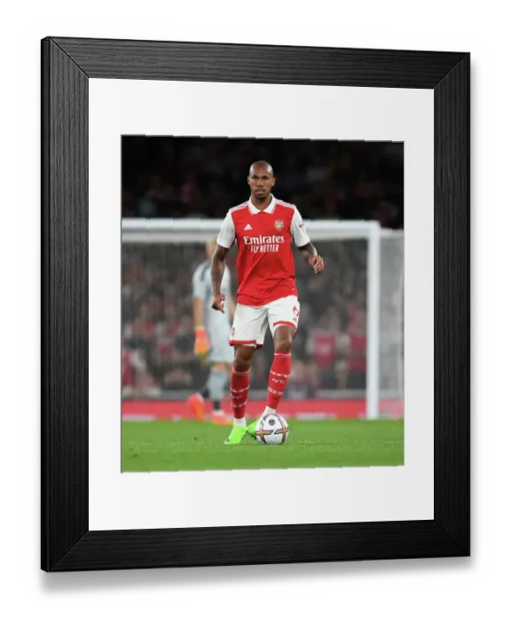 Framed Print : Gabriel in Action: Arsenal vs Aston Villa, Premier League 2022-23