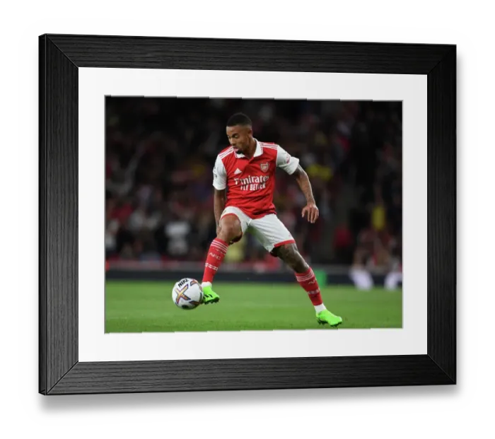 Framed Print : Gabriel Jesus in Action: Arsenal vs Aston Villa, 2022-23 Premier League
