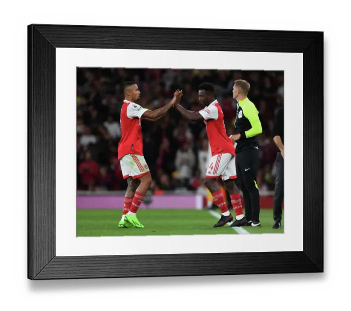 Framed Print : Arsenal's Jesus and Nketiah in Action: Arsenal FC vs. Aston Villa, Premier League 2022-23 Framed Print : Arsenal's Jesus and Nketiah in Action: Arsenal FC vs. Aston Villa, Premier League 2022-23