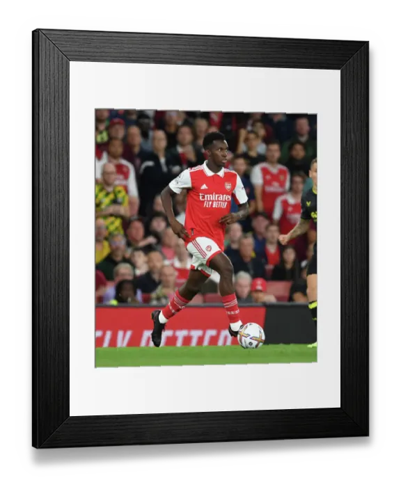Framed Print : Arsenal's Eddie Nketiah in Action against Aston Villa - Premier League 2022-23