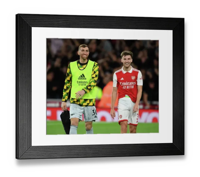 Framed Print : Arsenal's Tierney and Turner Celebrate Victory Over Aston Villa in 2022-23 Premier League Framed Print : Arsenal's Tierney and Turner Celebrate Victory Over Aston Villa in 2022-23 Premier League