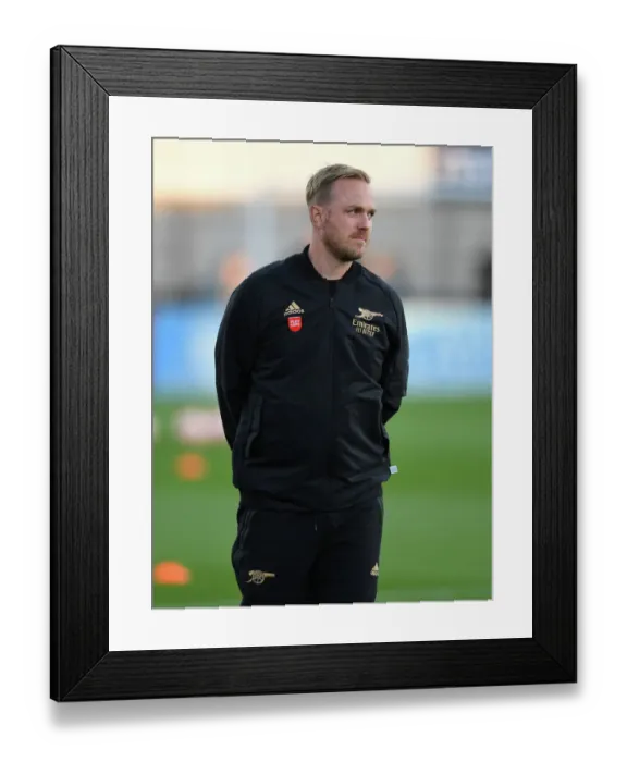 Framed Print : Jonas Eidevall Leads Arsenal in Barclays Womens Super League Clash Against Brighton & Hove Albion