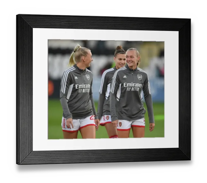 Framed Print : Arsenal WFC vs Brighton & Hove Albion WFC: Stina Blackstenius and Frida Maanum Ready for Barclays Women's Super League Clash